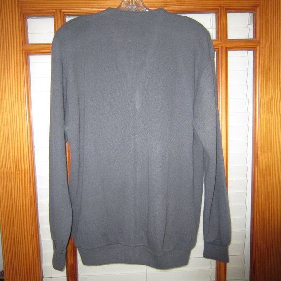 Par Four Cardigan Grampa Sweater Gray Men's Large 42-44 USA Made Vintage - Picture 6 of 9